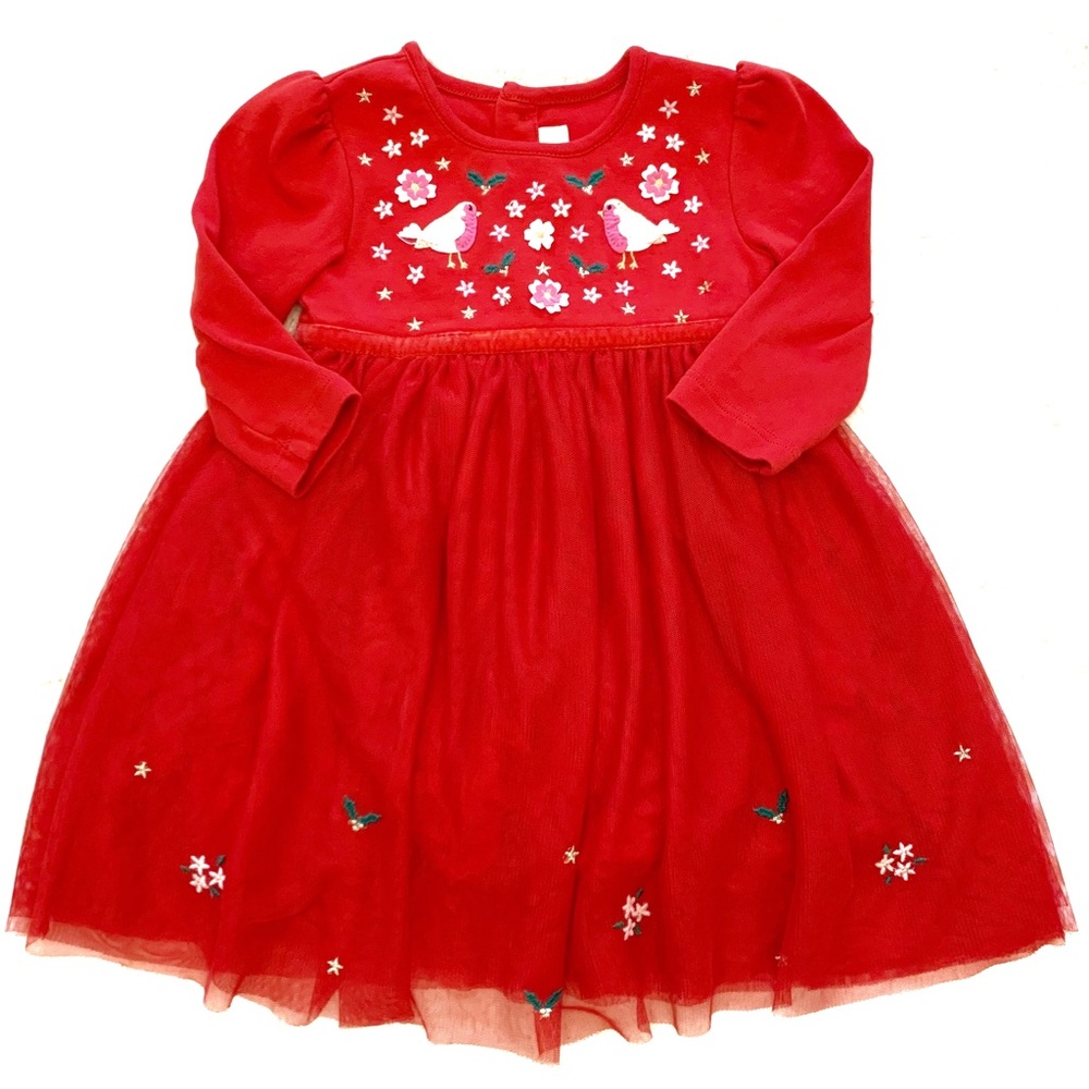 JoJo Maman Bèbè Robin Embroidered Party Dress